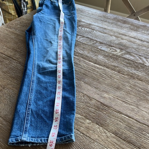 MOTHER THE DAZZLER “cowboys don’t cry” wash DENIM BLUE JEANS SIZE 29 - Picture 11 of 15